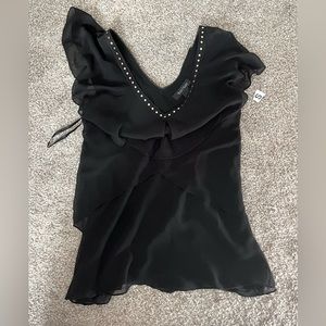 White House Black Market Black Small Blouse